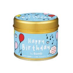 Happy Birthday Tin Candle